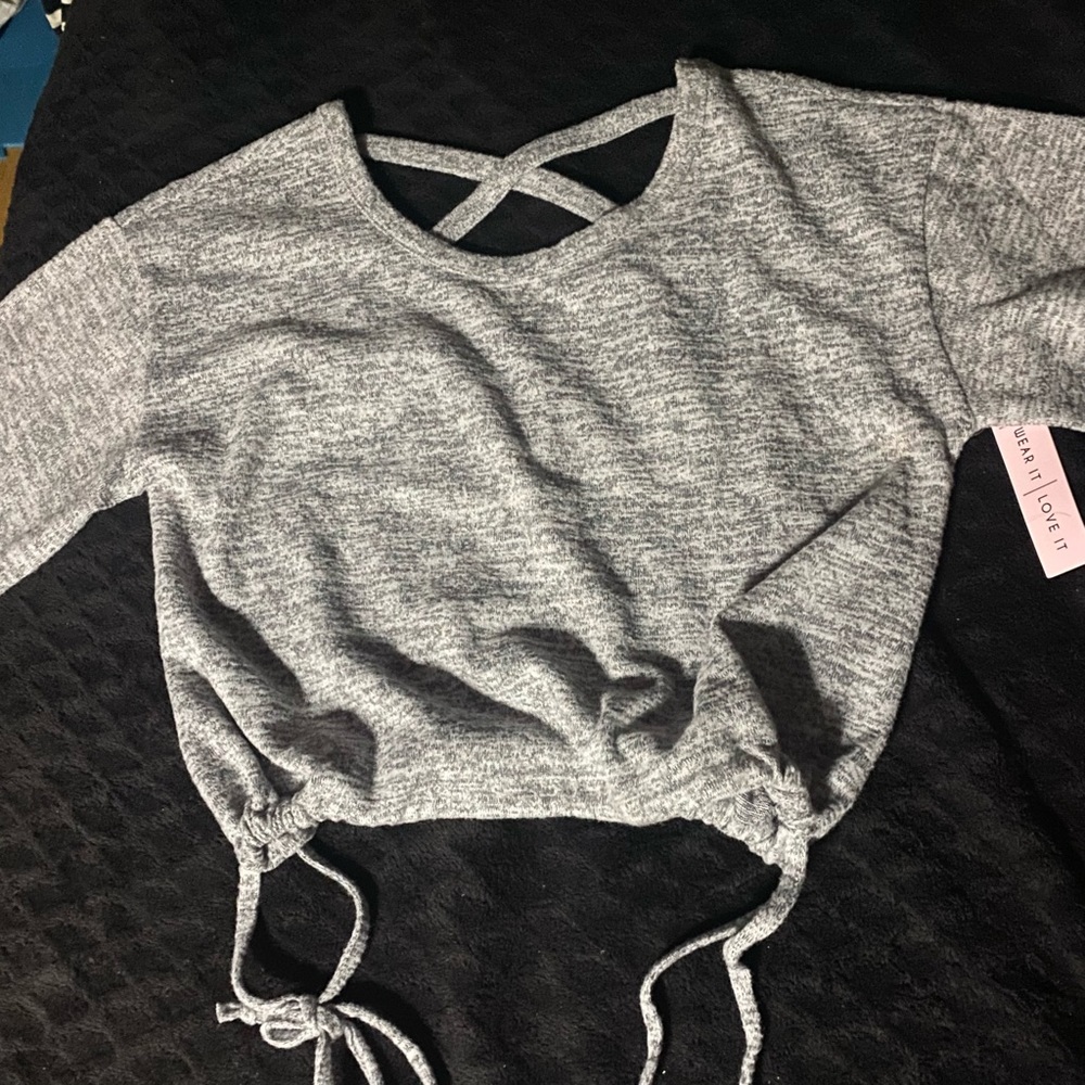 sweater / short waist length style crave fame